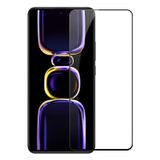 Microcase Xiaomi Redmi K60E Tam Kaplayan Çerçeveli Tempered Ekran Koruyucu - Siyah AL3276