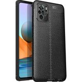 Microcase Xiaomi Redmi Note 10 Leather Tpu Silikon Kılıf Siyah