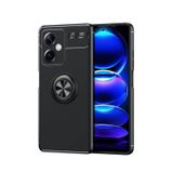 Microcase Xiaomi Redmi Note 12 (Çin Versiyon) Focus Serisi Yüzük Standlı Silikon Kılıf - Siyah AL3363