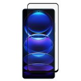 Microcase Xiaomi Redmi Note 12 Pro Global için Tam Kaplayan Çerçeveli Tempered Ekran Koruyucu - Siyah AL3276
