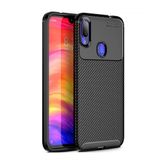 Microcase Xiaomi Redmi Note 7 Maxy Serisi Carbon Fiber TPU Siyah Silikon Kılıf