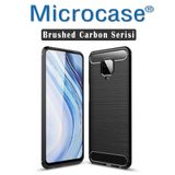 Microcase Xiaomi Redmi Note 9S Brushed Carbon Fiber Silikon Kılıf- Siyah