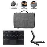 Microcase Xiaomi Redmi Pad 2 11 İnch Tablet İle Uyumlu Toucpad Bluetooth Klavye + Tablet Standı - Siyah Al5183 Omuz Çantası gri