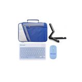 Microcase Xiaomi Redmi Pad Se 11 inch Tablet Çanta+Bluetooth Klavye +Mouse+ Standı AL4383 Mavi