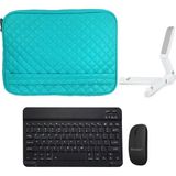 Microcase Xiaomi Redmi Pad Se 11 Inch Tablet Kapitone Tablet Çanta + Bluetooth Klavye + Mouse + Tablet Standı - AL8123 - Açık Mavi