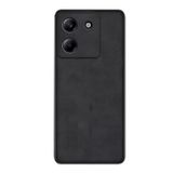 Microcase Xiaomi Redmi Poco M7 Pro 5g için Luxury Leather Series Deri Desenli Plastik Koruma Kılıf - AL8125 (Siyah)