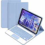 Microcase Xiaomi Redmi Poco Pad X1 11.2 Inch Tablet Için Bluetooth Touchpad Klavye + Standlı Kılıf - Bkk5 - Mavi
