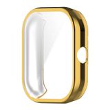 Microcase Xiaomi Redmi Watch 4 Önü Kapalı Silikon Kılıf - AL3173 (Gold)