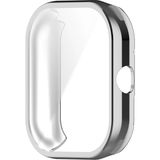 Microcase Xiaomi Redmi Watch 4 Önü Kapalı Silikon Kılıf - AL3173 (Gümüş)