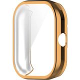 Microcase Xiaomi Redmi Watch 4 Önü Kapalı Silikon Kılıf - AL3173 (Rose Gold)