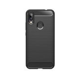 Microcase Xiaomi Redmi Y3 Brushed Carbon Fiber Siyah Silikon Kılıf