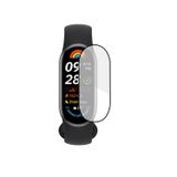 Microcase Xiaomi Smart Band 9 için Tam Kaplayan Kavisli Ekran Koruyucu 3D Pet Film - Siyah AL3385