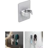 Microcase Yapışkanlı Duvara Monte Tarak Fırça Tutucu ASKILIK-AL4941 1 Adet - Beyaz