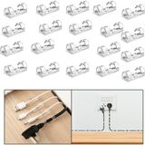 Microcase Yapışkanlı Kablo Sabitleyici Düzenleyici Çok Amaçlı Kablo Toparlayıcı Klips SET-AL4551 20 Adet - Şeffaf