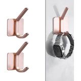 Microcase Yapışkanlı Metal Banyo Mutfak Eşya Havlu Vb. Ürün Askılığı Siyah -AL4618 2 Adet - Pembe