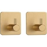 Microcase Yapışkanlı Metal Banyo Mutfak Eşya Havlu Vb. Ürün Askılığı Siyah -AL4619 2 Adet - Gold