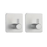 Microcase Yapışkanlı Metal Banyo Mutfak Eşya Havlu Vb. Ürün Askılığı Siyah -AL4619 2 Adet - Gümüş
