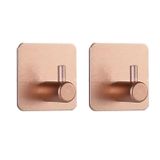 Microcase Yapışkanlı Metal Banyo Mutfak Eşya Havlu Vb. Ürün Askılığı Siyah -AL4619 2 Adet - Pembe