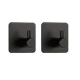 Microcase Yapışkanlı Metal Banyo Mutfak Eşya Havlu Vb. Ürün Askılığı Siyah -AL4619 2 Adet (Siyah)
