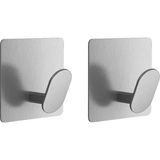 Microcase Yapışkanlı Paslanmaz Çelik Banyo Mutfak Eşya Havlu Vb Metal Askılık - AL5180 2 ADET (Gümüş)