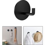 Microcase Yapışkanlı Paslanmaz Çelik Banyo Mutfak Eşya Havlu Vb Metal Askılık Yuvarlak Tasarım - AL4935 1 Adet (Siyah)