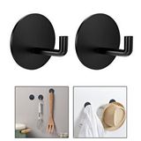 Microcase Yapışkanlı Paslanmaz Çelik Banyo Mutfak Eşya Havlu Vb Metal Askılık Yuvarlak Tasarım - AL4935 2 Adet