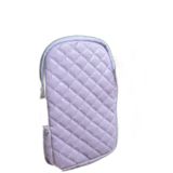Microcase YB Collection Kapitone Yumuşak Deri Kumaş Zincir Boyun Askılı Kadın Çantası Telefon Cüzdan Kimlik Lila AL3943