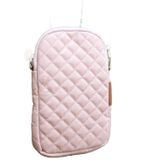 Microcase YB Collection Kapitone Yumuşak Deri Kumaş Zincir Boyun Askılı Kadın Çantası Telefon Cüzdan Kimlik Pudra Pembesi AL3943