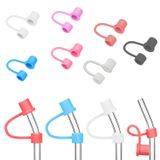 Microcase Yeti ve Stanley Termoslar için Esnek Silikon Pipet Ucu Koruma Kılıfı 8mm-AL4950 (Toz Pembe)