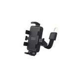 Microcase ZR661 360 Derece Döner Bisiklet Scooter Motor Aynadan Telefon Tutucu AL4574 Siyah