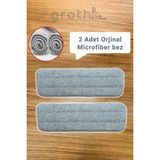 Microfiber Sprey Mop Yedek Bezleri, Su Hazneli ve Püskürtmeli, 2'li Set - Ahşap - Bej - Seçenek 1