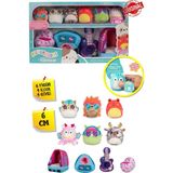 Micromallows Squishmallows Mini Peluş Oyuncak 6 Figür + 4 Aks. + 4 Giysi Figür Seti - 6 cm - Mod-3