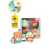 Micromallows Squishmallows Mini Yumuşak Peluş Oyuncak 2 Figür + 2 Aksesuar Figür Seti - 6 cm - Mod-3
