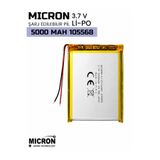 Micron 105568 3.7V 5000mAh Li-Polymer (Li-Po) Şarj Edilebilir Pil – Lityum Polimer Batarya