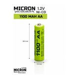 Micron AA 1100 mAh 1.2V Ni-CD Şarj Edilebilir Kalem Pil (1 Adet)