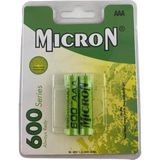 Micron Aaa Sıze 600 Mah Ni-Mh Şarjlı Pil Mıcron 2 Ad. Fiyatıdır .şarjlı Pil Ihtiyacınıza Ekonomik Çözüm