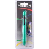 Micron Kalem Fener LED SJ-2708 + 1 Aaa Alkalın Pil Yanında - Yeşil