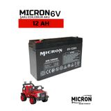 Micron Oyuncak Araba Aküsü(Pili, Bataryası 6v (VOLT) 12ah (Amper) 2026 Üretim