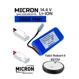Micron Robert RS 720 2600mAh 14.4V Uyumlu Robot Süpürge Pili Lityum İyon Batarya