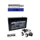 Micron Unison Oyuncak Araba Aküsü(PİLİ, BATARYASI) 12v (VOLT) 7ah (AMPER)