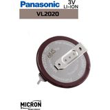Micron VL2020 3V Li-Ion Şarj Edilebilir Cmos / Bıos Hafıza Pili Lehim Bacaklı