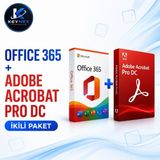 Microsoft Office 365 Aile 1 Yıl 5 Kullanıcı + Adobe Acrobat Pro Dc Süresiz Lisans