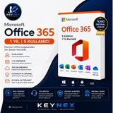 Microsoft Office 365 Aile 1 Yıl 5 Kullanıcı | Windows Mac Android Ios | Dijital Lisans | E-Posta Teslim