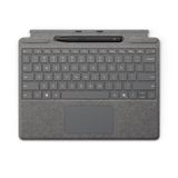 Microsoft Pro 9 ve Pro 8, Alcantara Malzeme, Platin için İnce Kalem 2 Paketi ile Surface Pro Klavye