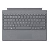 Microsoft Surface Go Tablet Uyumlu Alcantara Signature Type Cover İngilizce Klavye - Gri