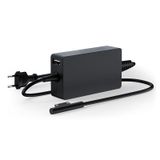 Microsoft Surface Pro 6/5/4/3/Surface Book/Surface Go Modeli 1625 1706 için Yüzey Şarj Cihazı 36W 44W AC Güç Adaptörü, USB Bağlantı Noktası ve Güç Uzatma Kablosu
