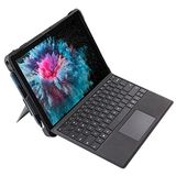Microsoft Surface Pro Darbe Emici Tablet Kılıf Rugged Sert Koruyucu Kapak Uyumlu Pro 7 Pro 6 Pro 5 Pro 4 Hybrid PC TPU Çerçeve Kickstand Destekli Kalem Yuvalı Siyah