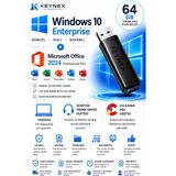 Microsoft Windows 10 Enterprise Orijinal Lisans + Office 2024 Professional Plus + 64 GB USB Kurulum Seti | Freedos Uyumlu