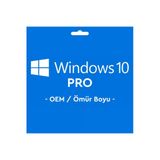 Microsoft Windows 10 Pro Oem Key Lisans Anahtarı Ömür Boyu