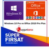 Microsoft Windows 10 Pro ve Office 2019 Pro Plus Dijital Lisans Anahtarı